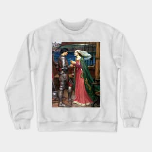 Tristan and Isolde with the Potion by John William Waterhouse Crewneck Sweatshirt